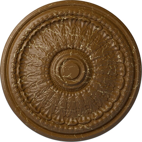 Ekena Millwork Brunswick Ceiling Medallion (Fits Canopies up to 4 1/2"), 27"OD x 2 1/2"P, Smokey Topaz Crackle CM27BRSTC - main